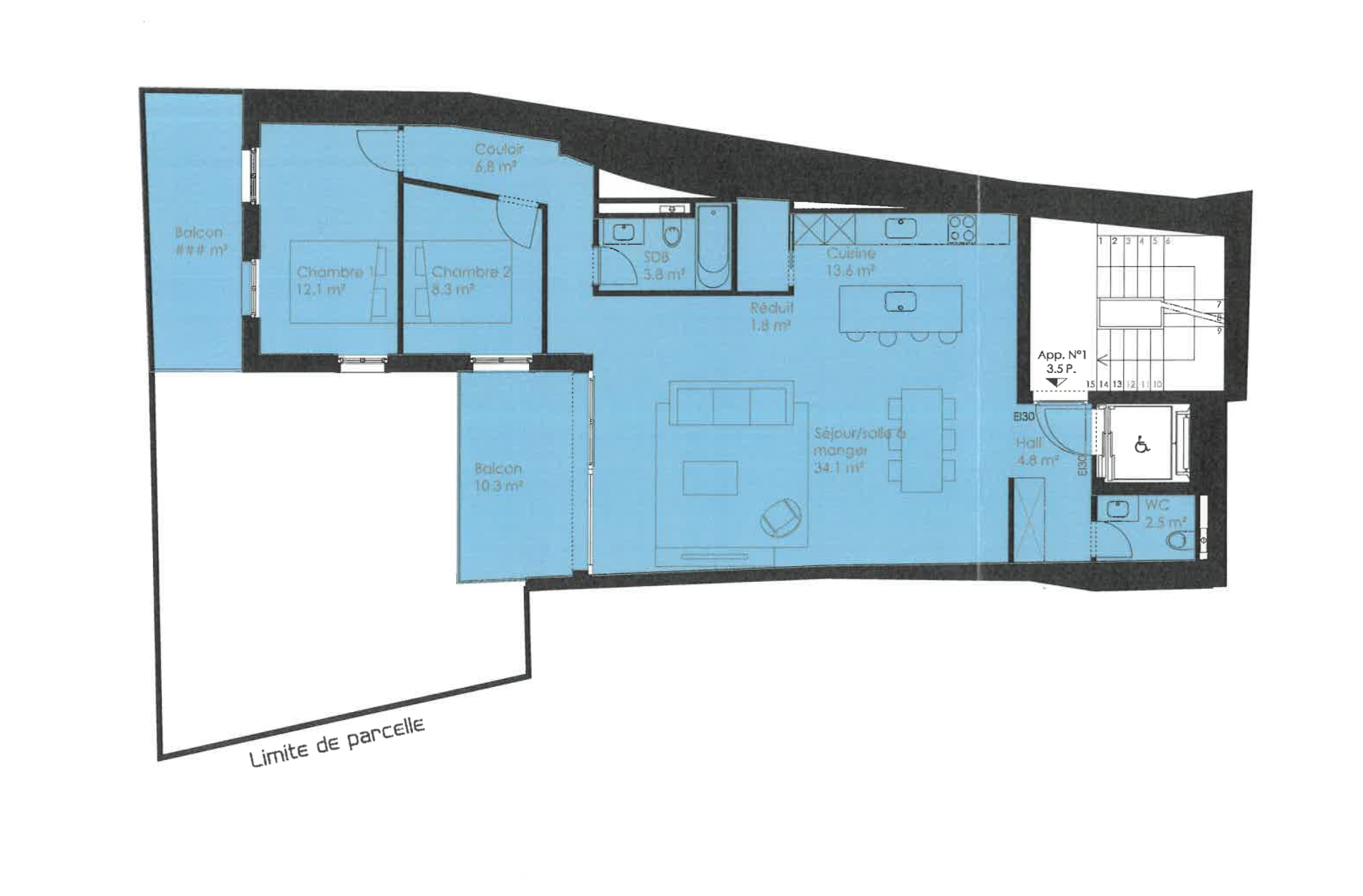 BAISSE DE PRIX ! Grand appartement neuf avec 2 balcons et parking